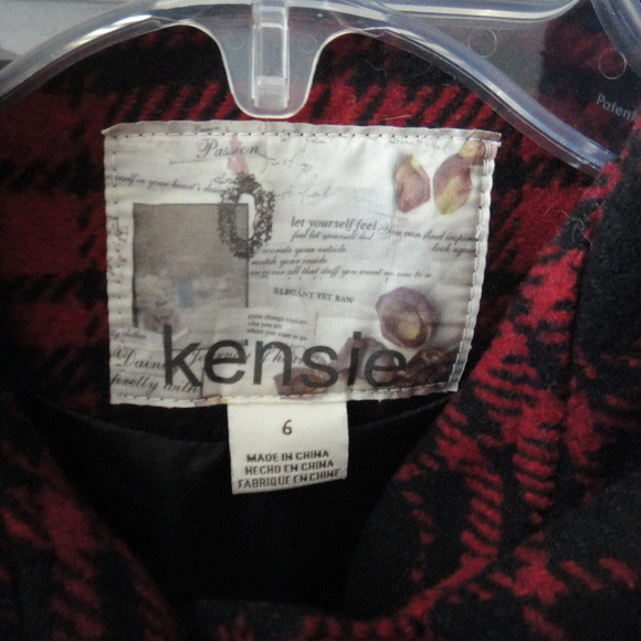 Kensie Plaid 3/4 Sleeve Jacket - Picture 4 of 4